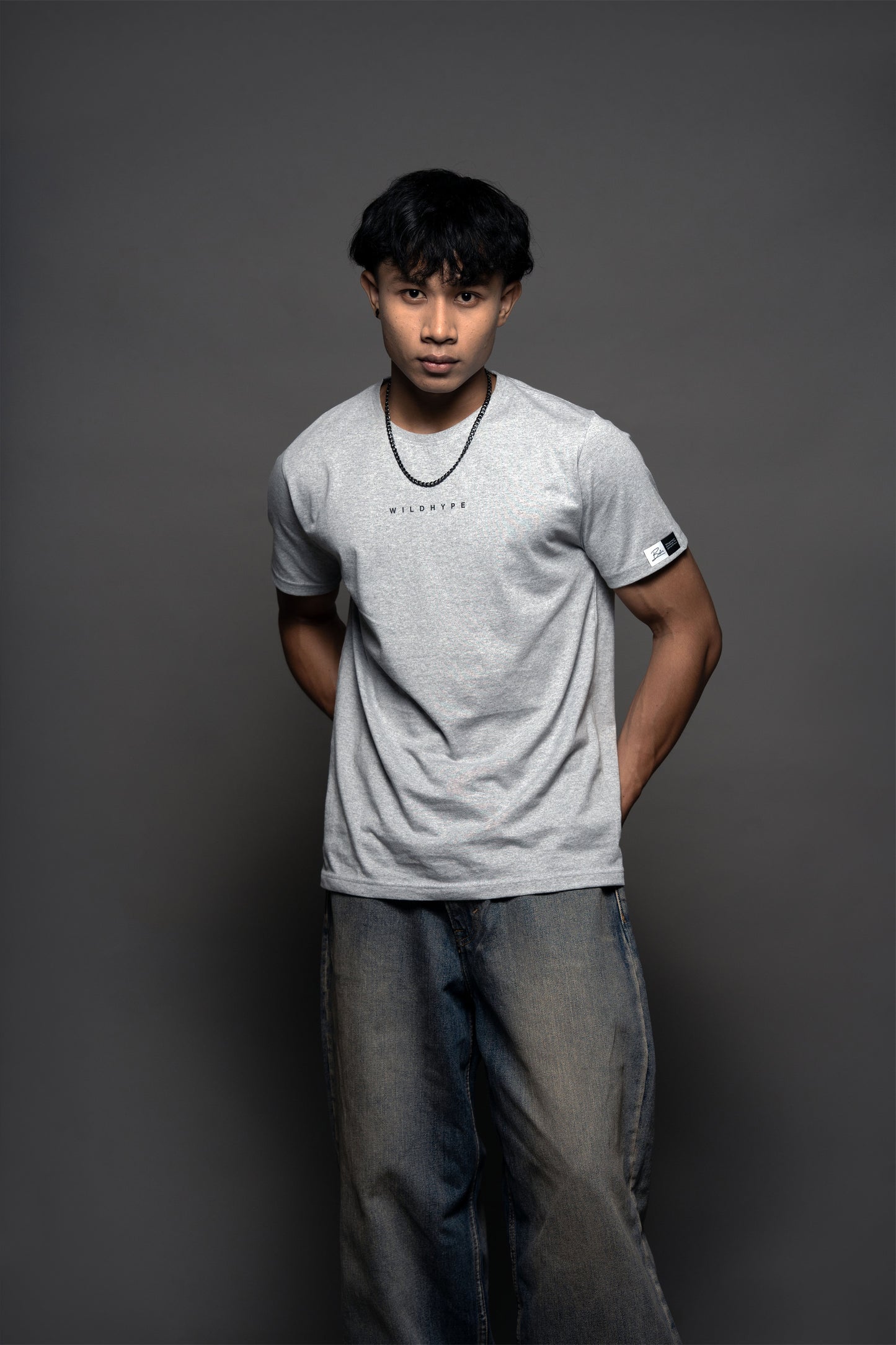 Wild Hype Heather Grey Regular T-Shirt – 180 GSM Pima Cotton | Bostrowear