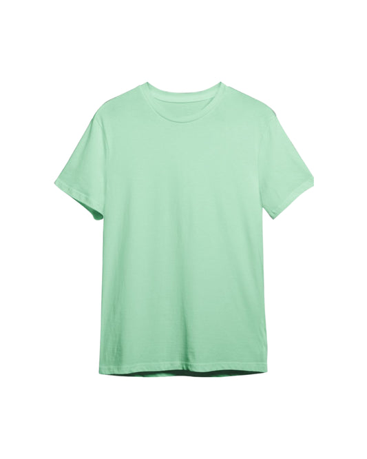 Regular Solid T-Shirt | 100% Cotton | Mint Blue