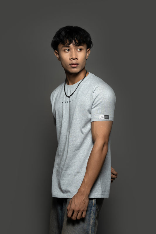 Wild Hype Heather Grey Regular T-Shirt – 180 GSM Pima Cotton | Bostrowear