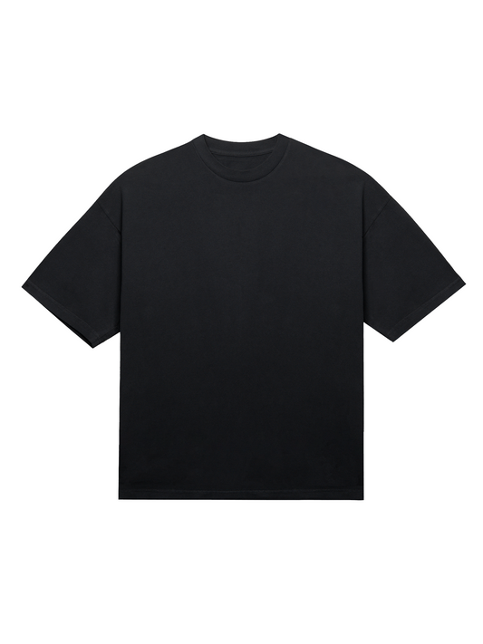 Black Oversized Solid T-Shirt – 240 GSM Heavy Cotton | Bostrowear