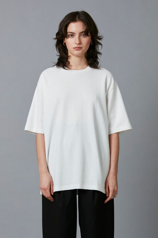 White Oversized T-Shirt – 240 GSM Heavy Cotton | Bostro