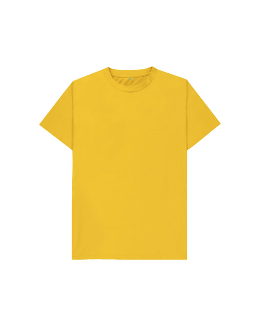Yellow Regular solid T-Shirt – 180 GSM Pima Cotton | Bostrowear